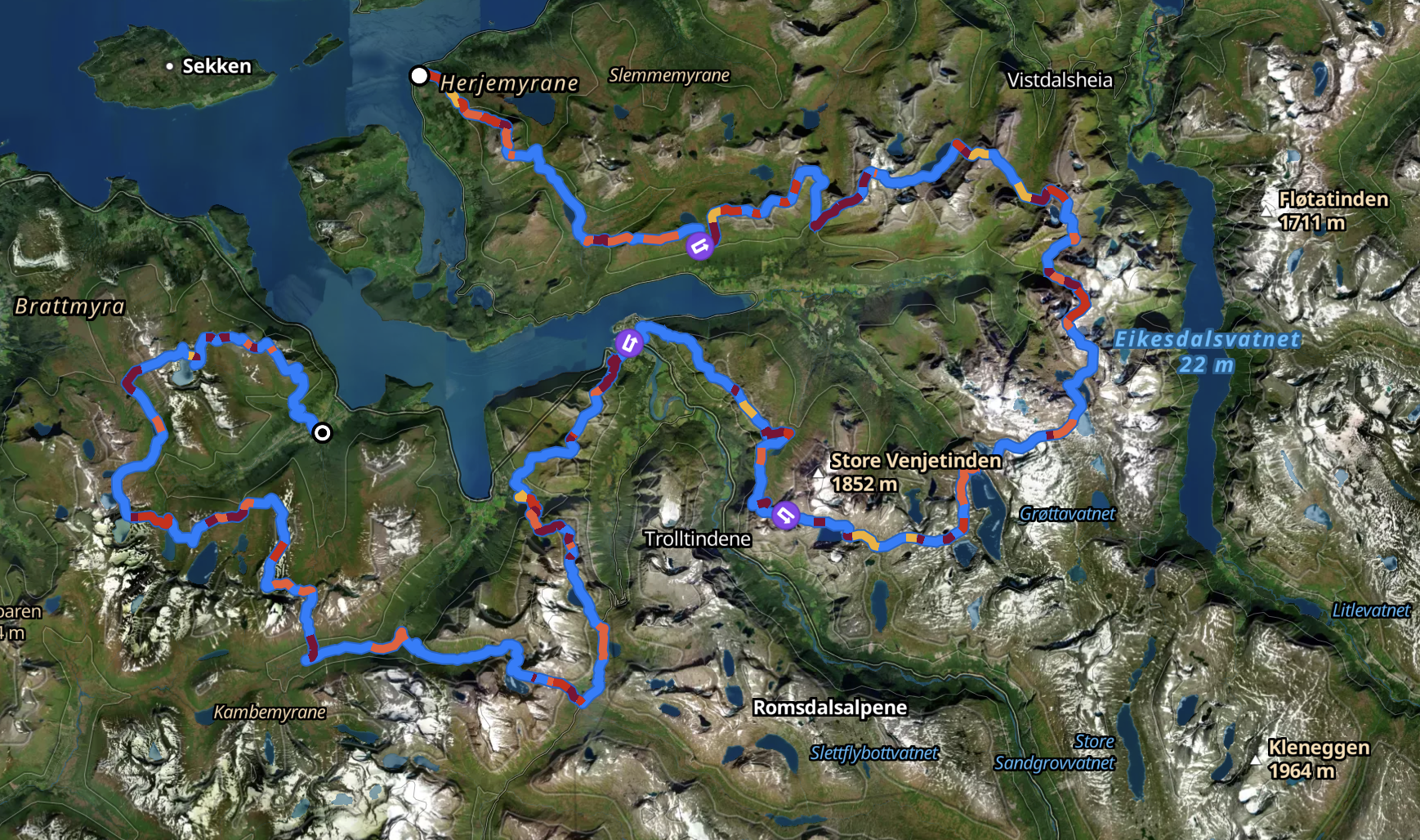 Footpath Route Map Preview